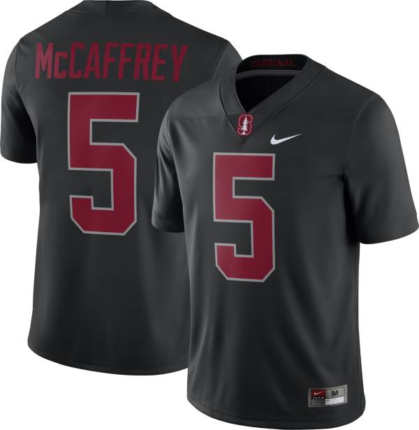 Nike Men's Christian McCaffrey Stanford Cardinal #5 Dri-FIT Game Football Black Jersey product image