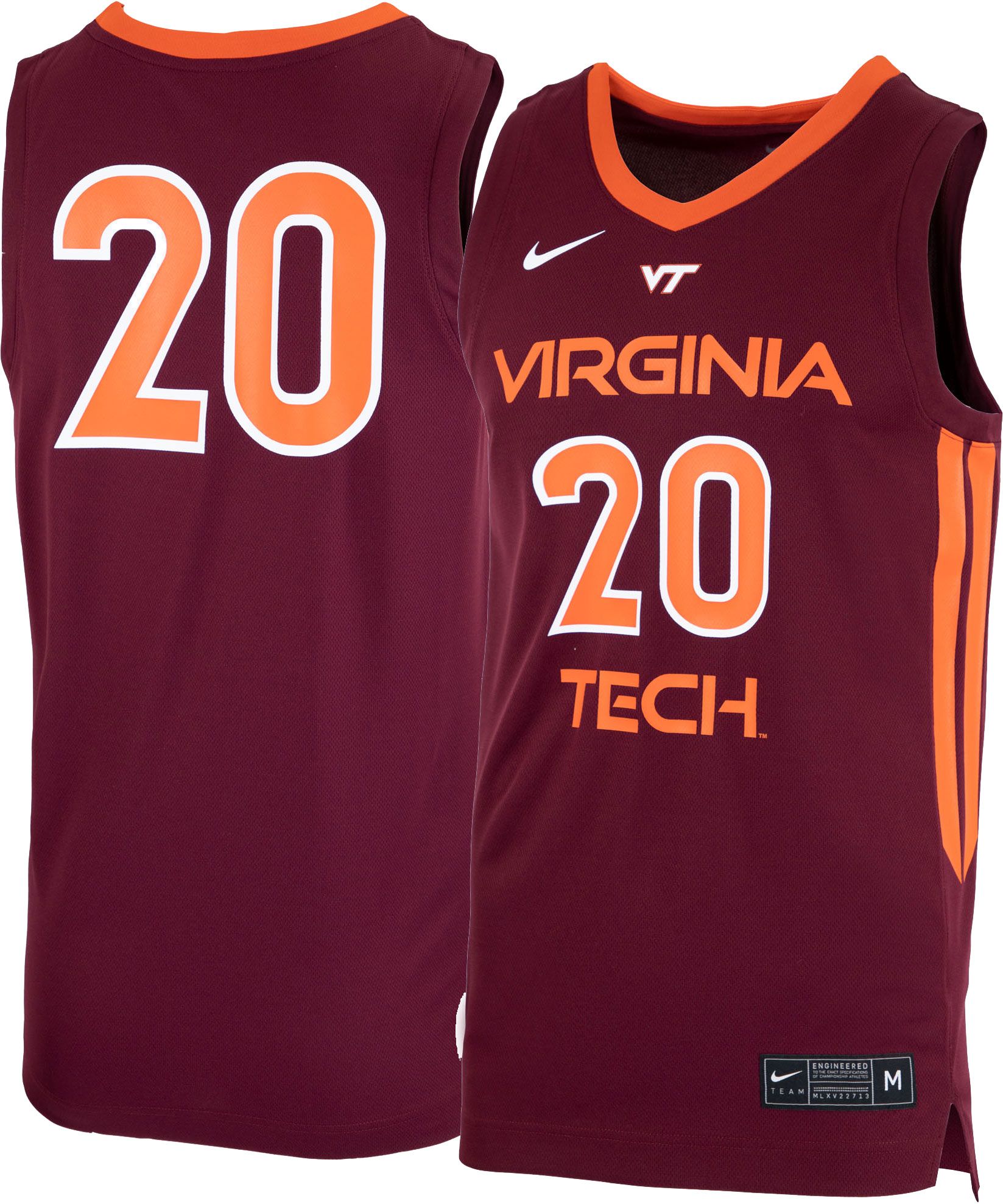 virginia tech basketball jersey