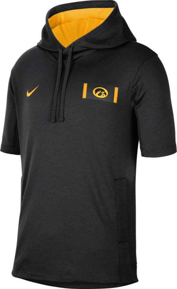 Nike Men's Iowa Hawkeyes Showout Short Sleeve Black Hoodie