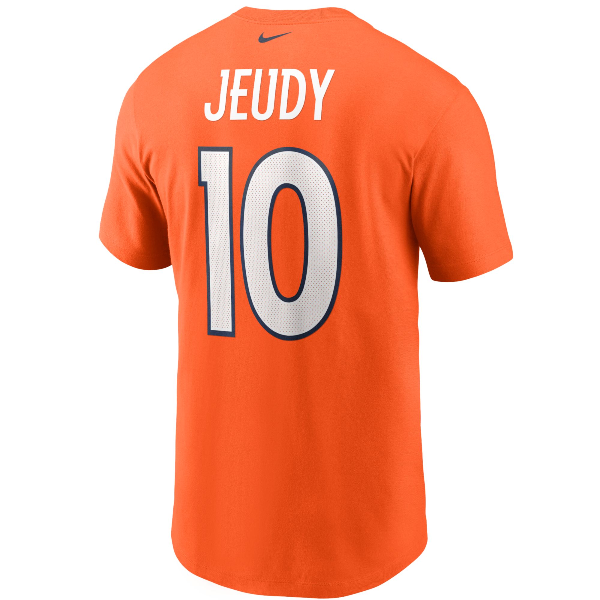 Denver Broncos No10 Jerry Jeudy White Men's Nike Team Logo Dual Overlap Limited Jersey