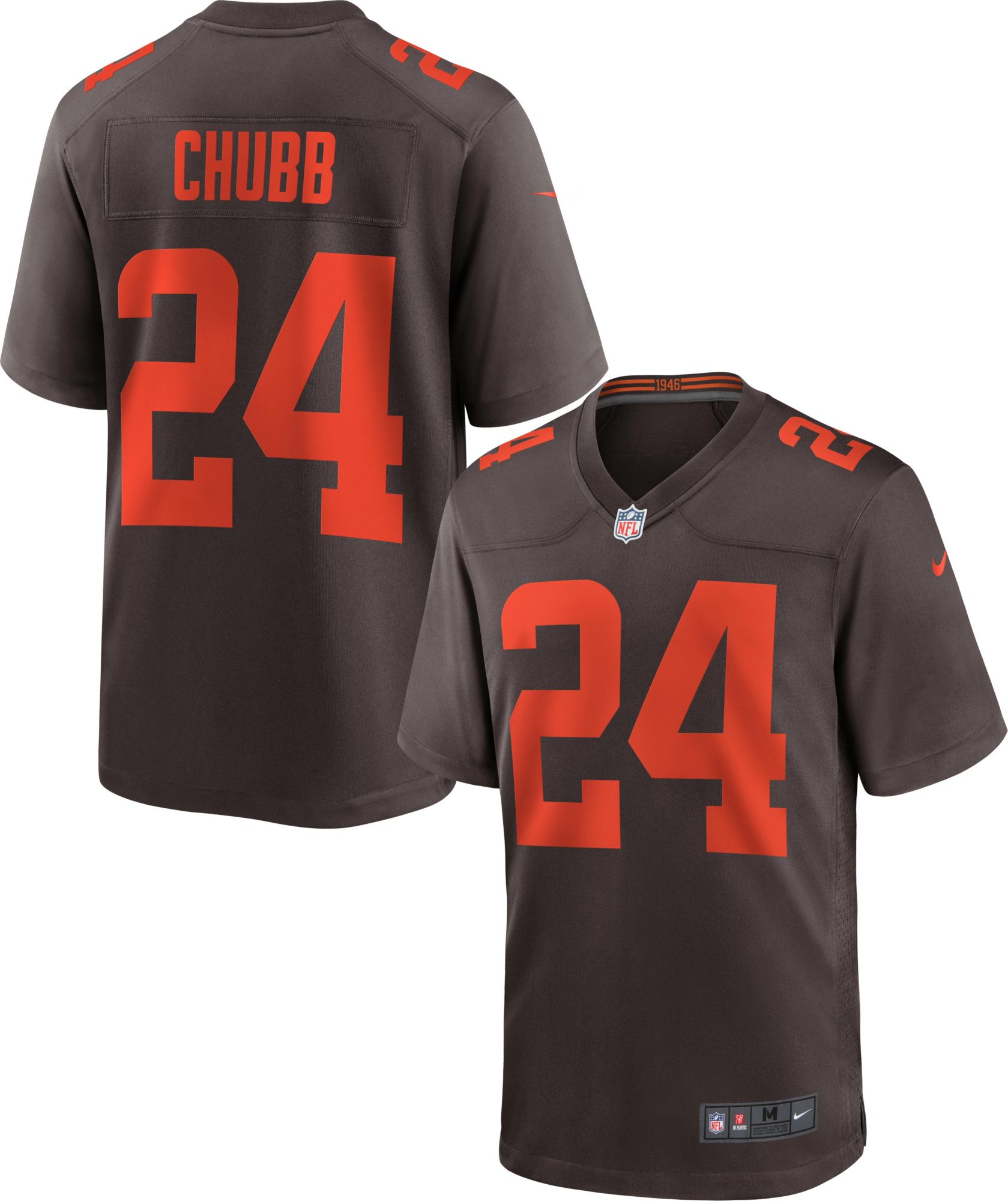 nick chubb white jersey