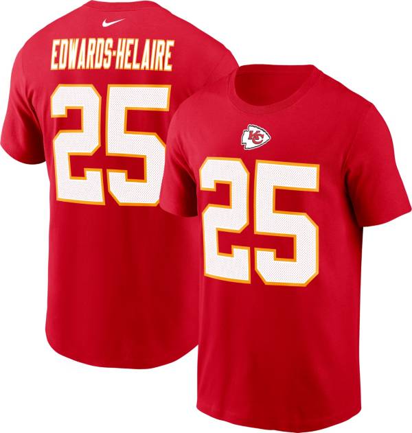 Nike Men's Kansas City Chiefs Clyde Edwards-Helaire #25 Legend Red T-Shirt product image