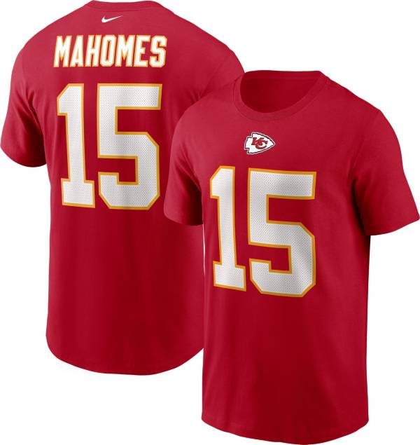 Nike Men's Kansas City Chiefs Legend Patrick Mahomes #15 Red T-Shirt ...