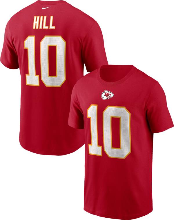 Nike Men's Kansas City Chiefs Tyreek Hill #10 University Red T-Shirt