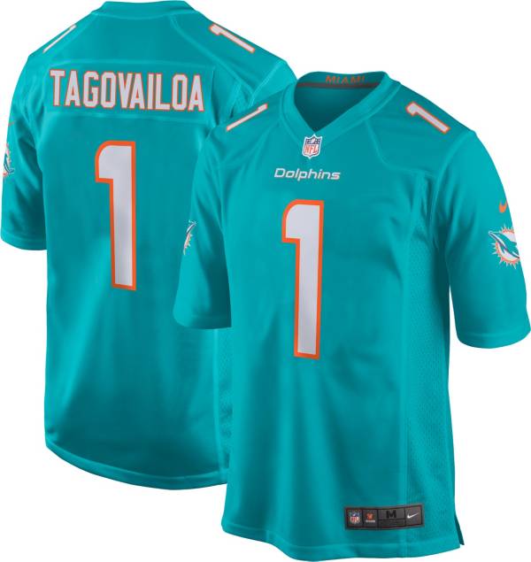 Nike Men's Miami Dolphins Tua Tagovailoa #1 Aqua Game Jersey