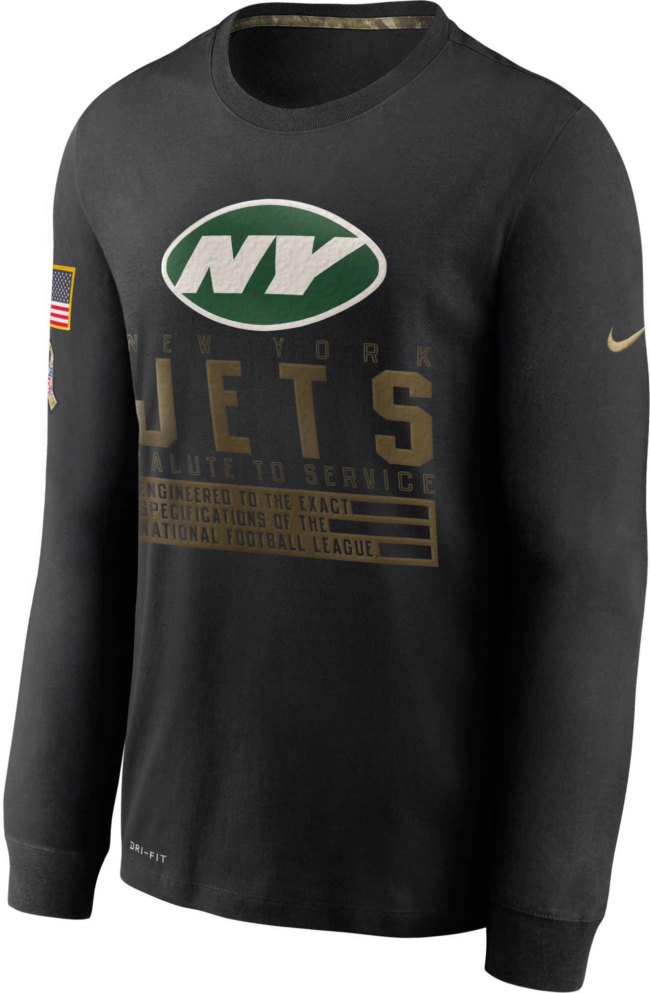 New York Jets Black Long Sleeve Shirt 