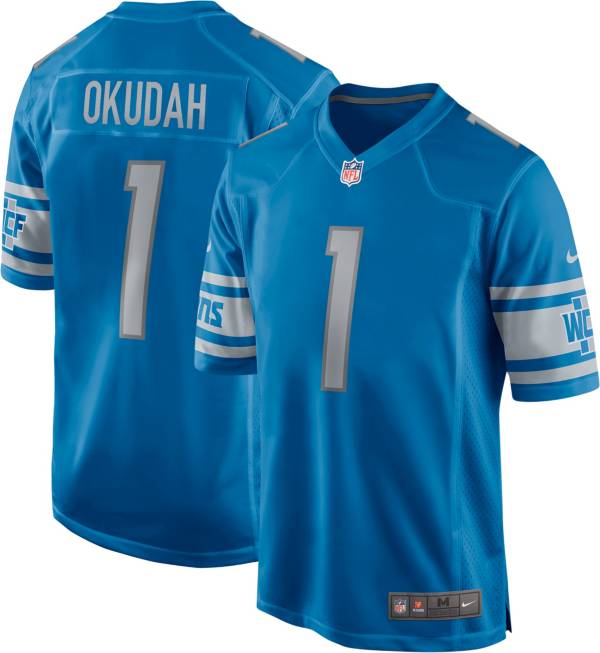 Nike Men's Detroit Lions Jeff Okudah #30 Blue Game Jersey