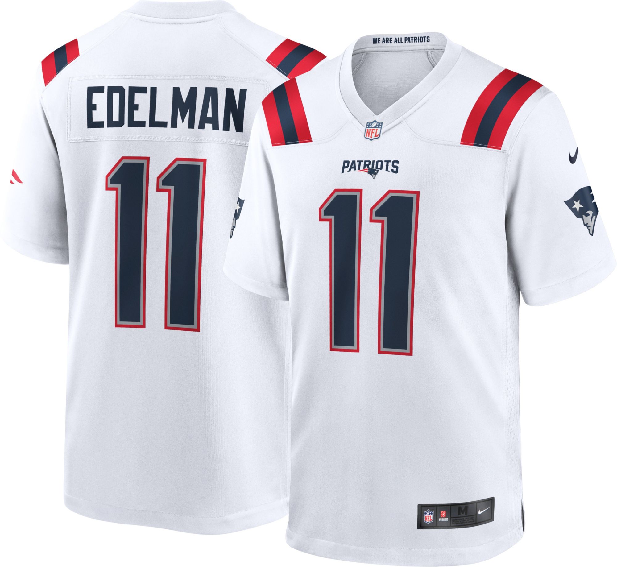 New England New England Patriots No11 Julian Edelman Men's Black V White Peace Split Nike Vapor Untouchable Limited NFL Jersey