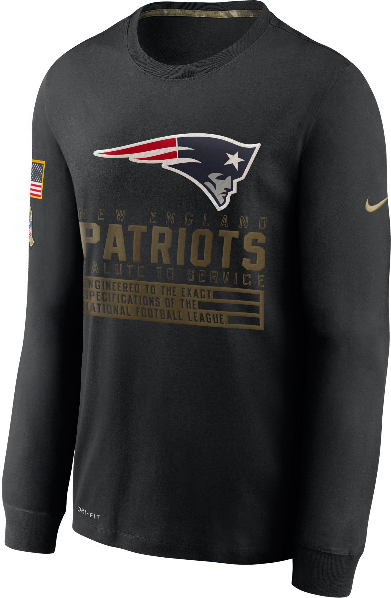 New England Patriots Black Long Sleeve 