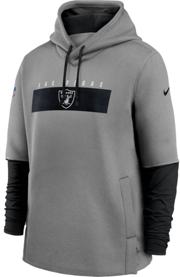 Nike Men's Las Vegas Raiders Grey Sideline Therma-FIT Heavy Hoodie