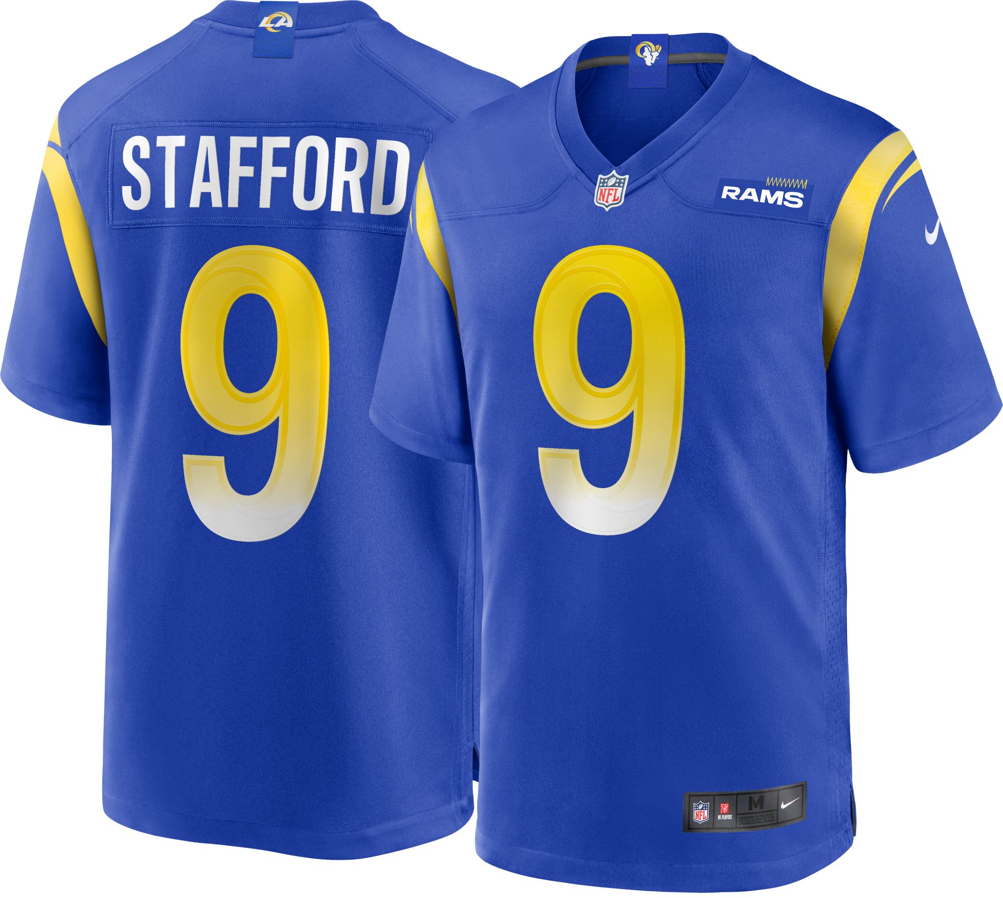 Rams No9 Matthew Stafford Navy Blue Team Color Men's Stitched Limited Tank Top Suit Jersey