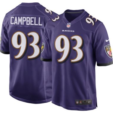 sorry, Nike Men's Baltimore Ravens Calais Campbell #93 Purple Game Jersey is currently out of stock