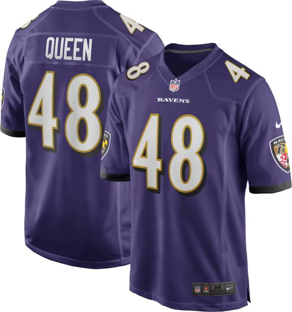 Nike Men's Baltimore Ravens Patrick Queen #48 Purple Game Jersey