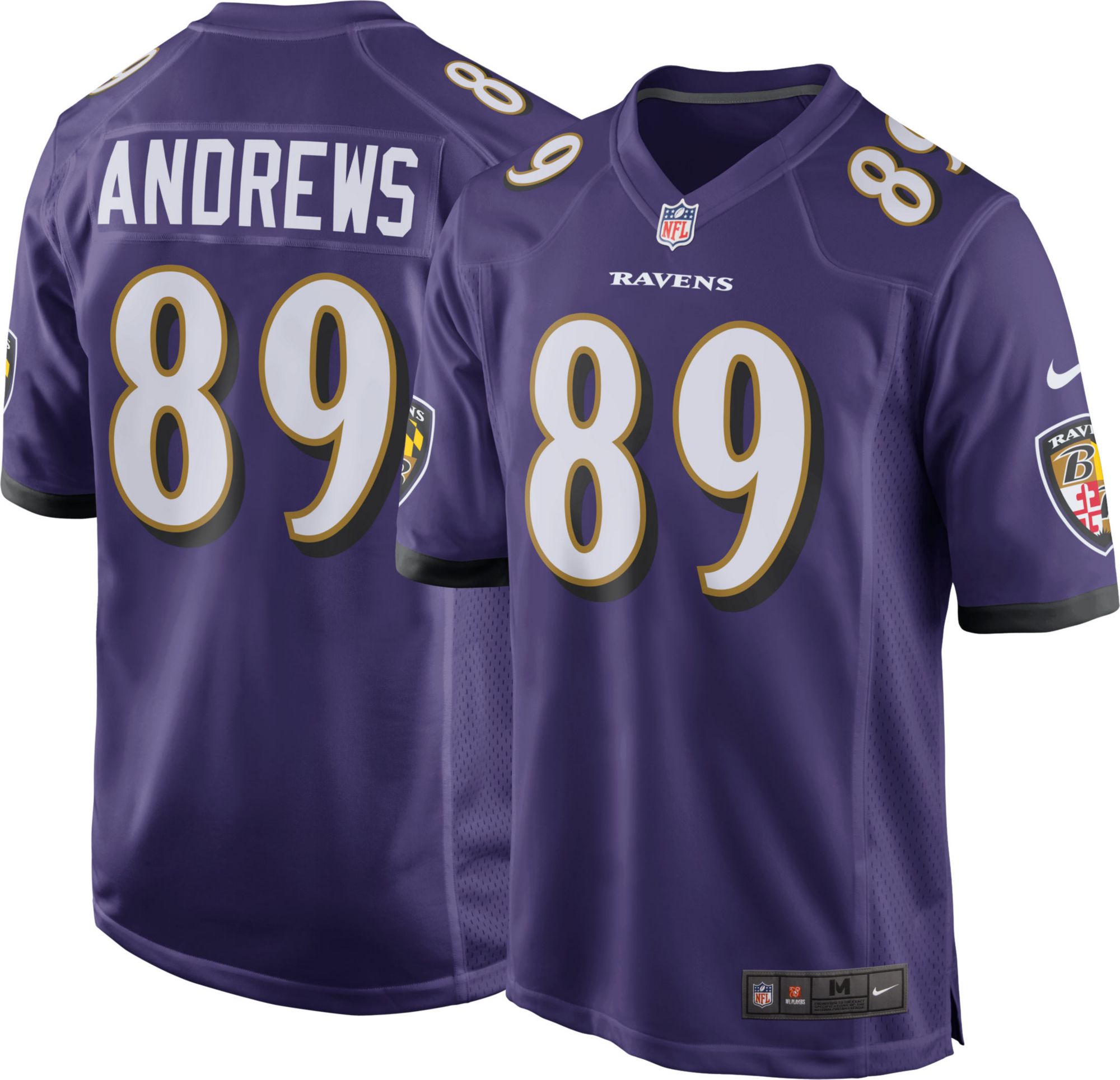 Nike Men's Baltimore Ravens Mark Andrews #89 Purple T-Shirt