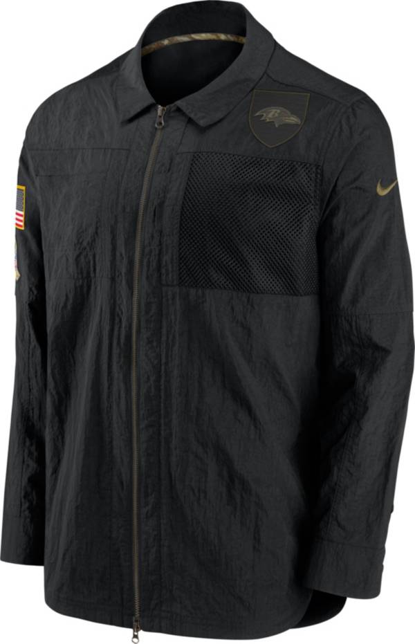 Nike Men's Salute to Service Baltimore Ravens Black Shirt Jacket