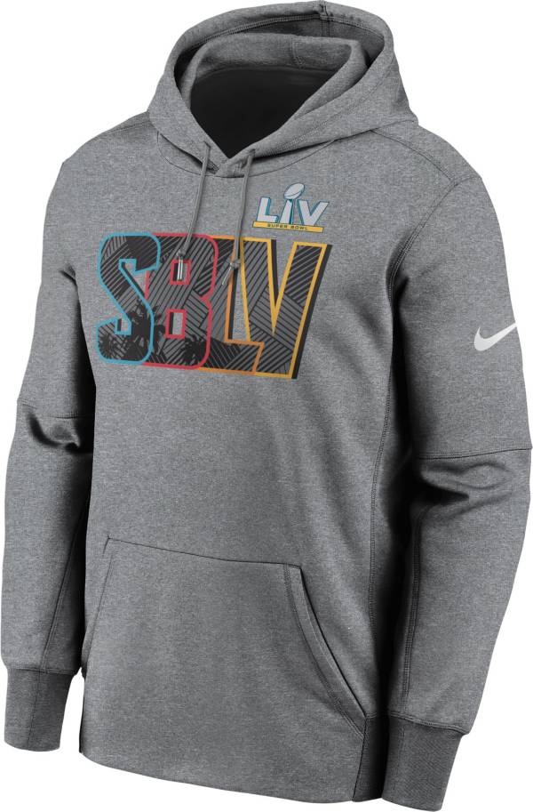 Nike Men's Super Bowl LV Grey SBLV Therma-FIT Hoodie