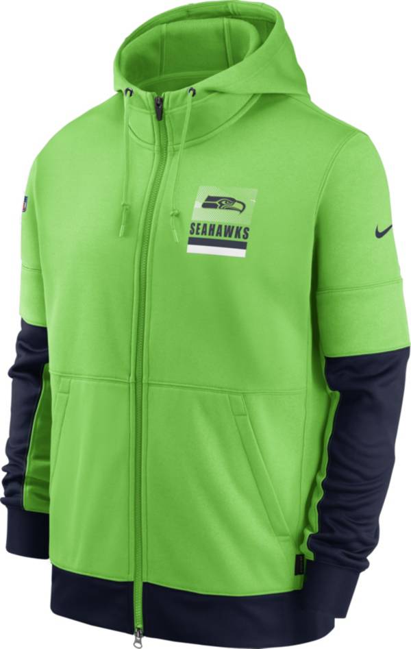 Nike Men S Seattle Seahawks Green Sideline Lock Up Full Zip Hoodie Dick S Sporting Goods