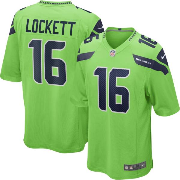 Nike Men's Seattle Seahawks Tyler Lockett #16 Green Game Jersey