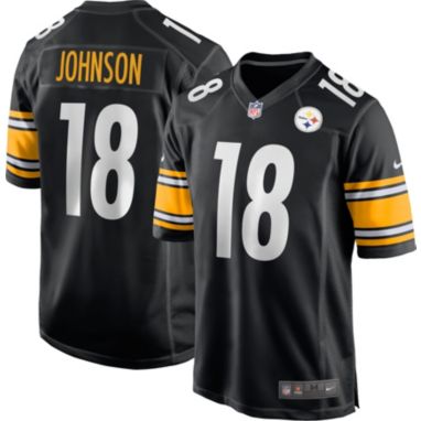 sorry, Nike Men's Pittsburgh Steelers Diontae Johnson #18 Black Game Jersey is currently out of stock