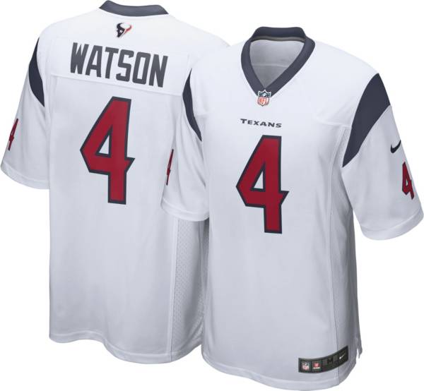 Nike Men's Houston Texans Deshaun Watson #4 White Game Jersey