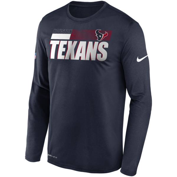 Nike Men's Houston Texans Sideline Coach Long-Sleeve T-Shirt