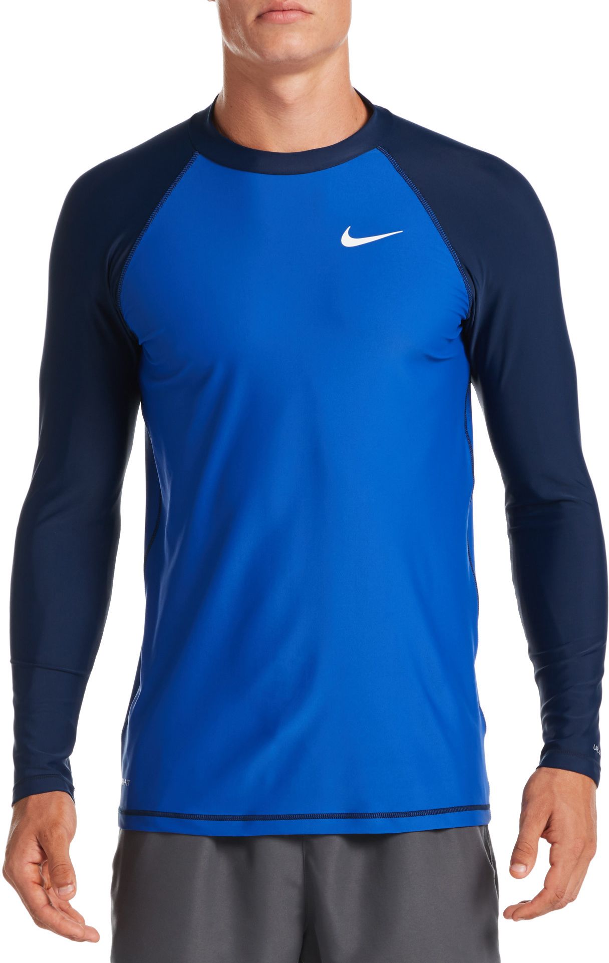 nike men's heather long sleeve hydro rash guard