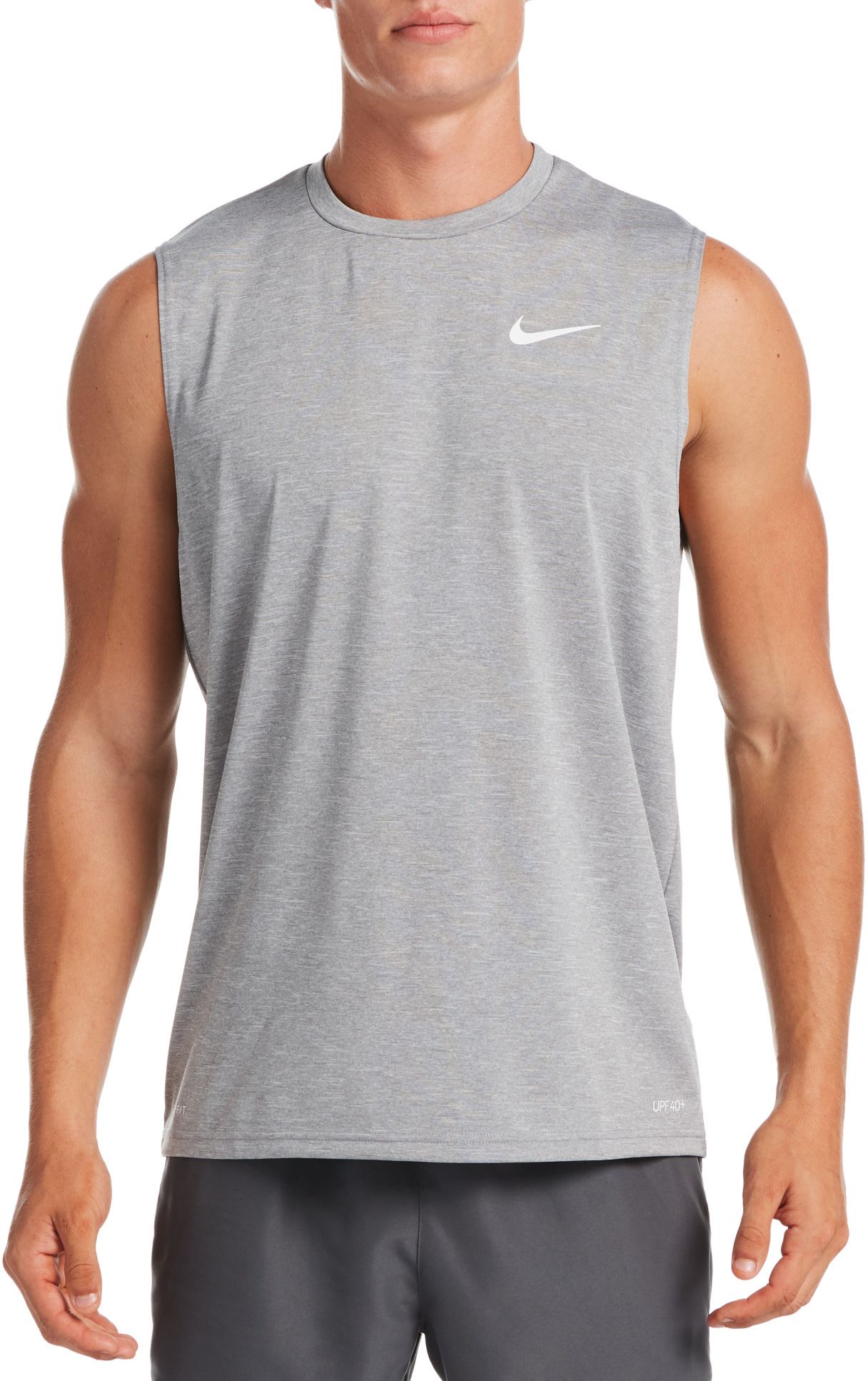 nike men's sleeveless rash guard tank top