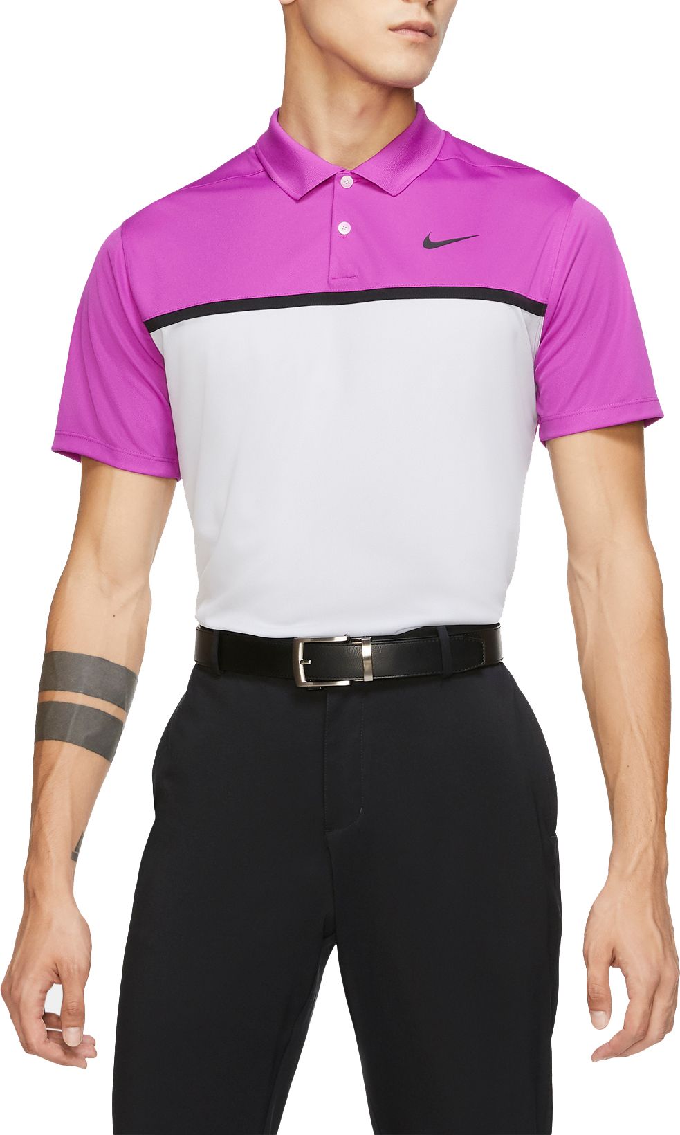 nike dry victory colorblock golf polo