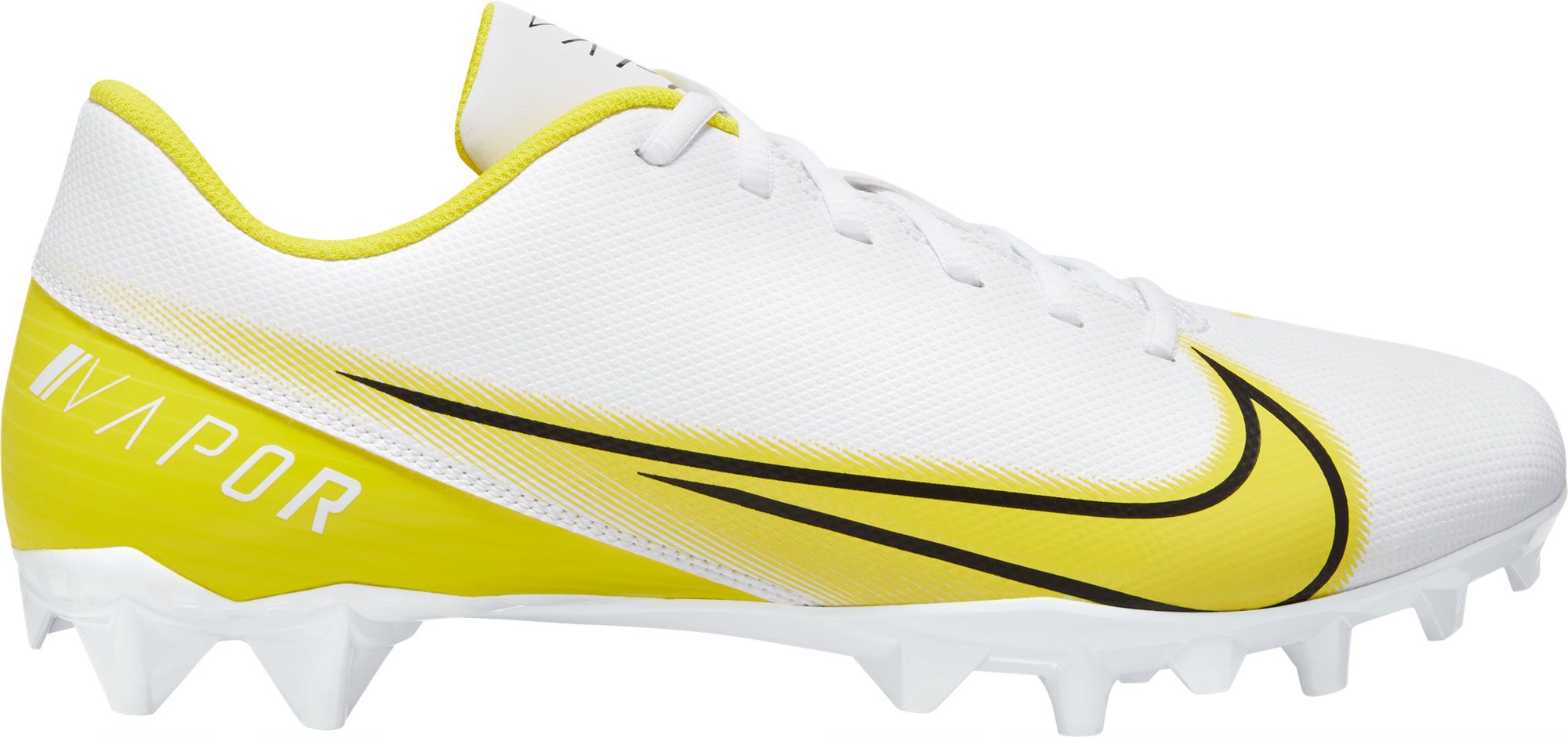 white and yellow football cleats