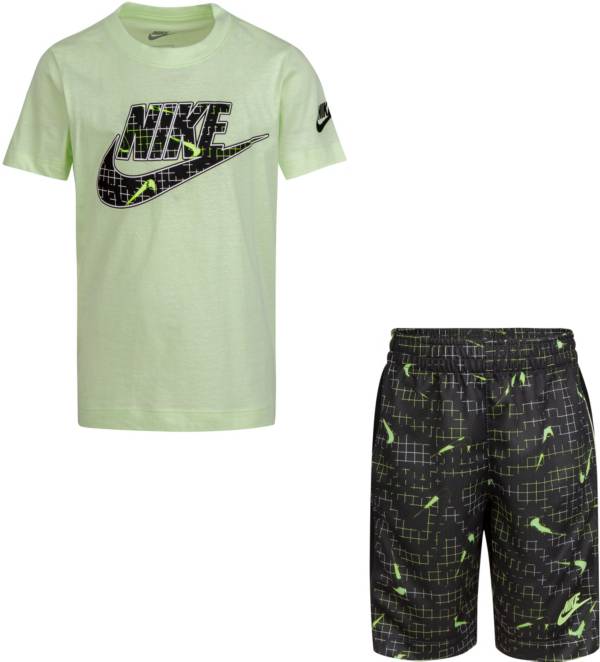 Nike Little Boys' Glow in the Dark T-Shirt and Shorts Set
