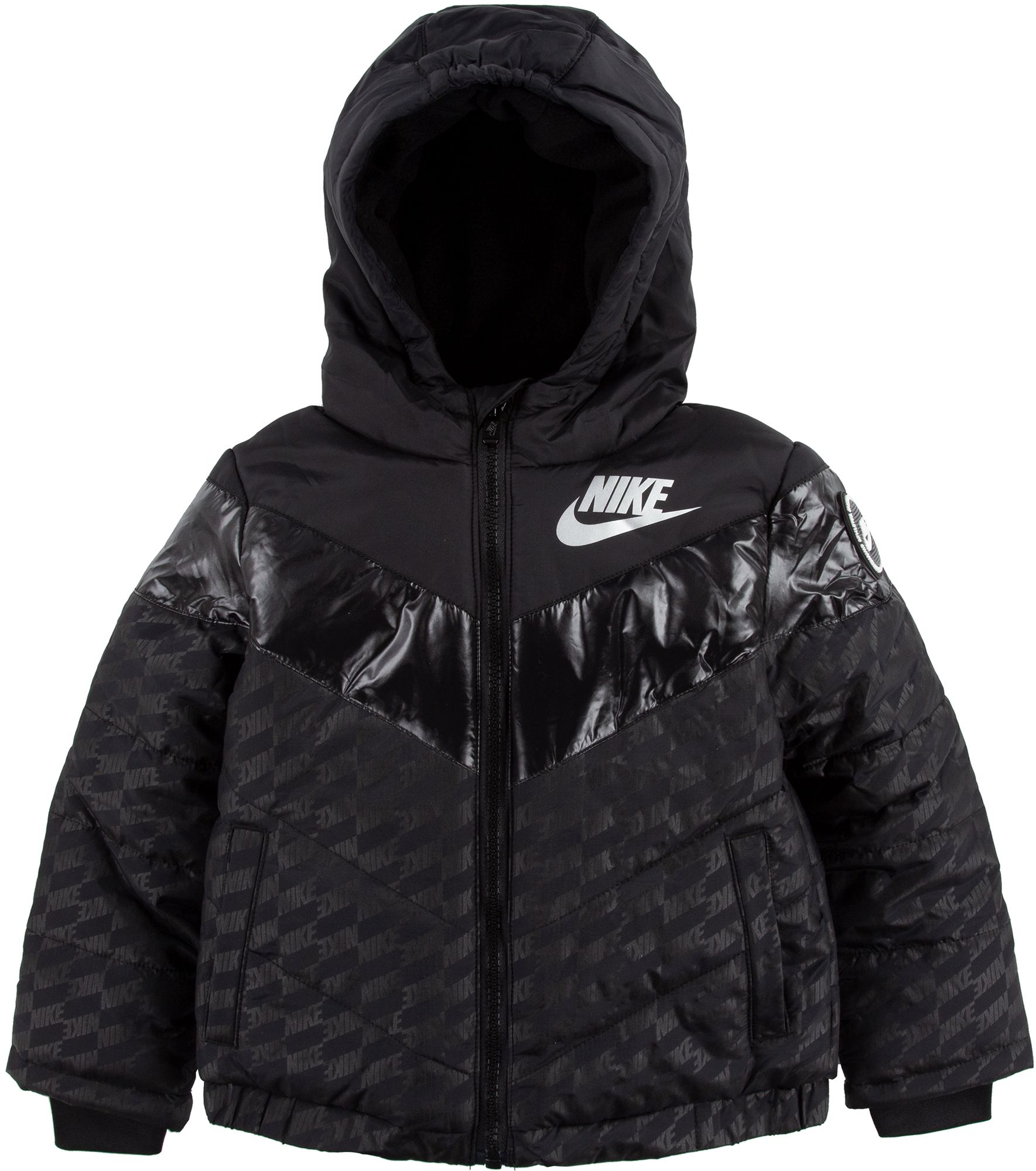 nike white and black puffer jacket