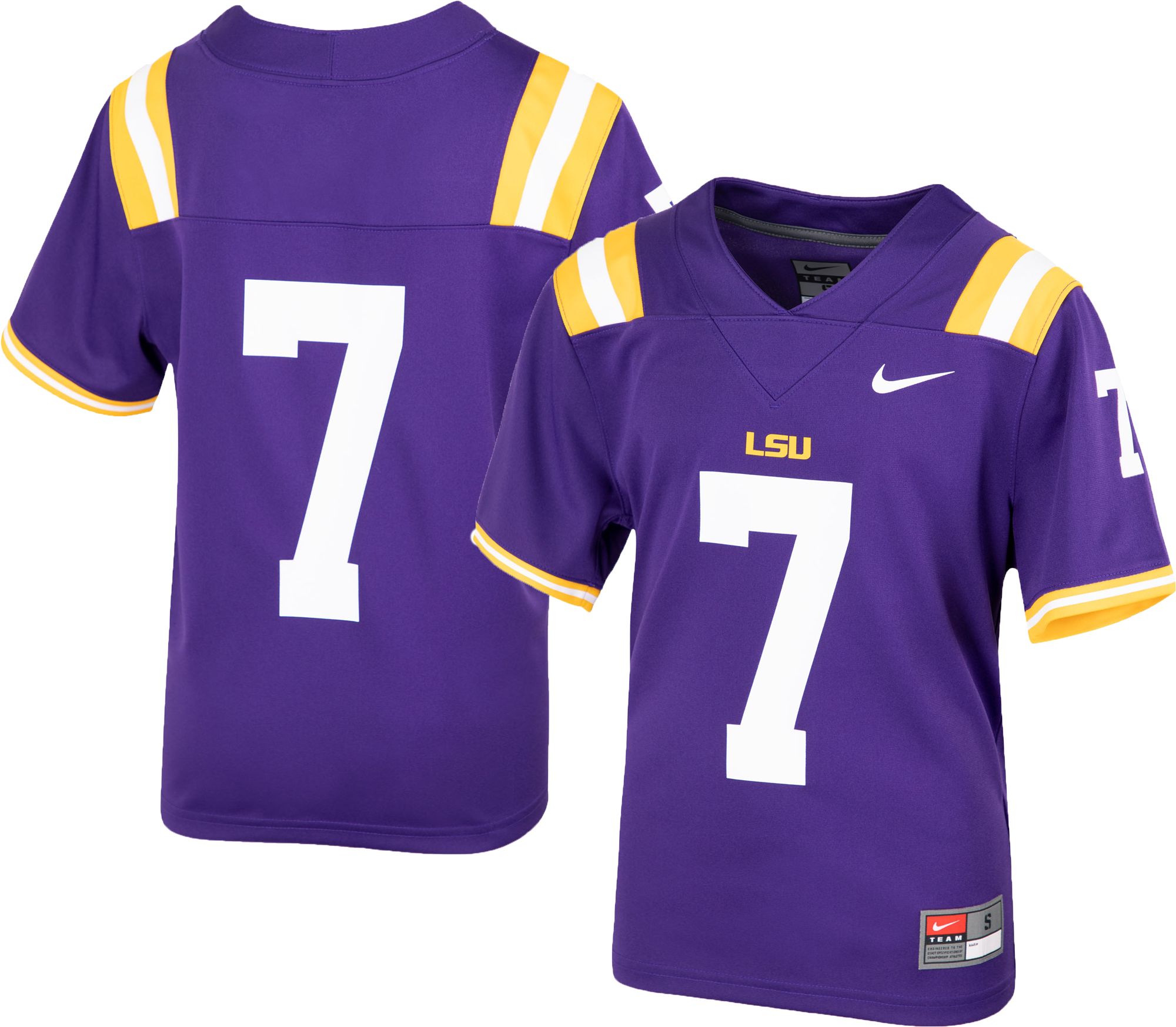 Preschool Nike #7 Purple LSU Tigers Replica Football Jersey