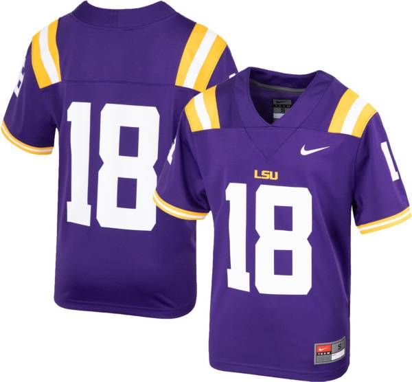 Nike Youth LSU Tigers Purple Replica Football Jersey