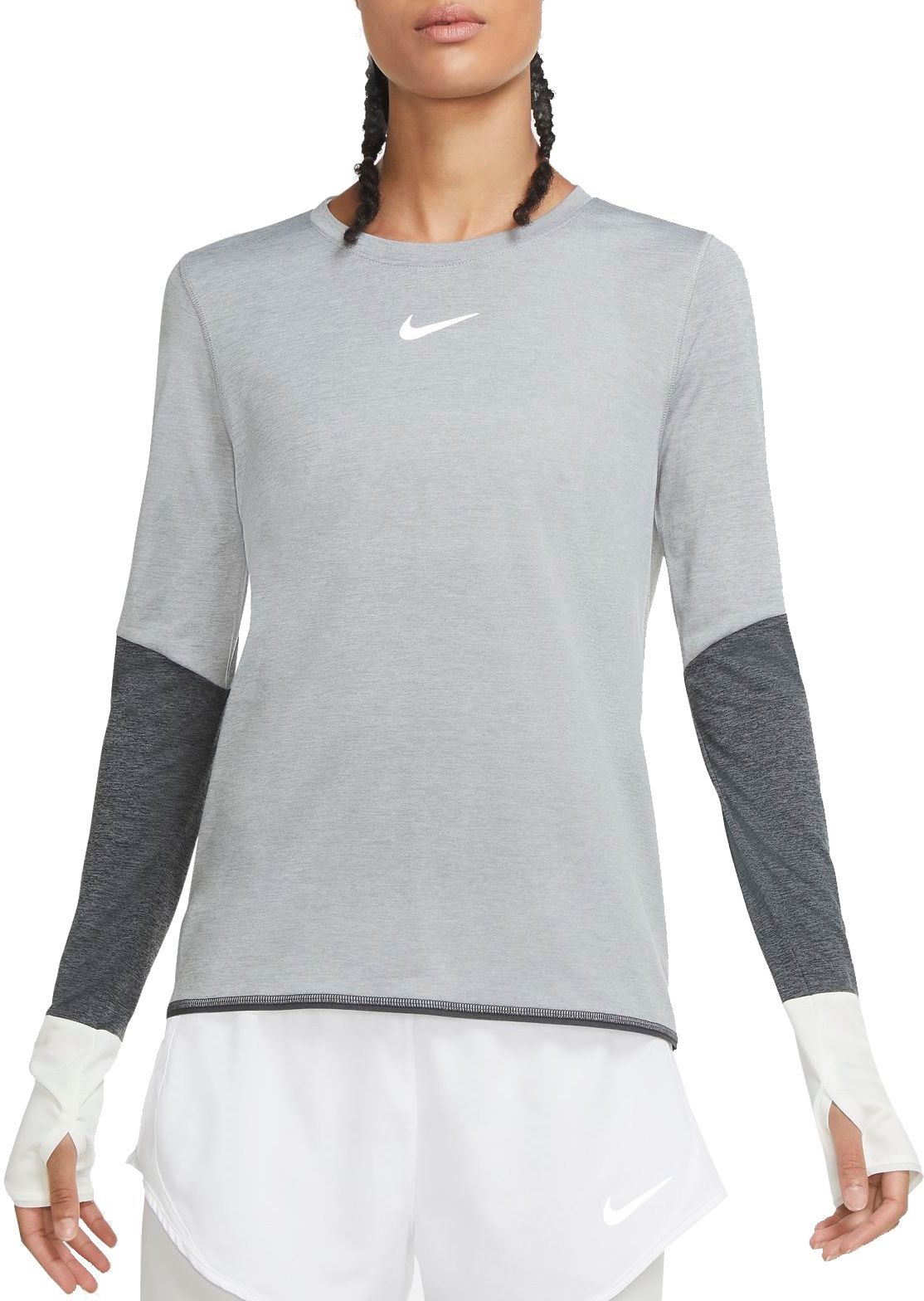 nike half zip core long sleeve running top