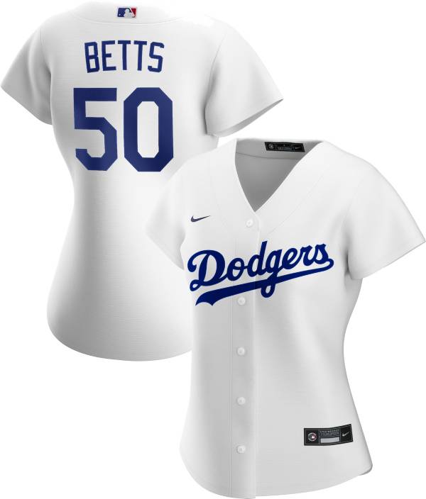 Nike Women's Replica Los Angeles Dodgers Mookie Betts #50 Cool Base White Jersey product image