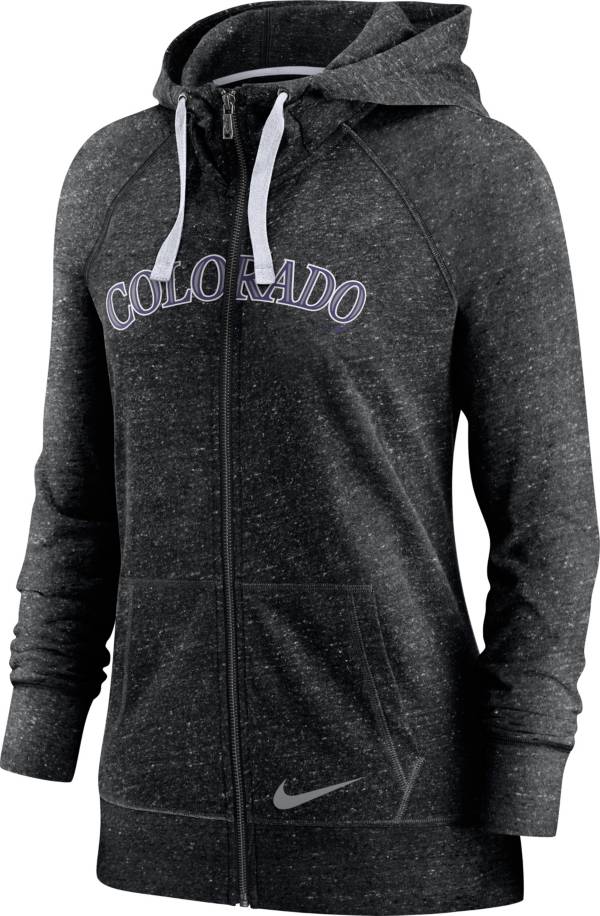 Nike Women's Colorado Rockies Gym Vintage Black Hoodie