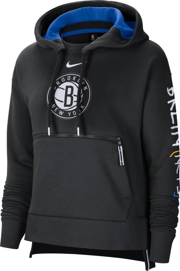 Nike Women's 2020-21 City Edition Brooklyn Nets Courtside Pullover Hoodie