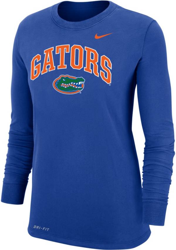Nike Women's Florida Gators Blue Dri-FIT Cotton Long Sleeve T-Shirt product image