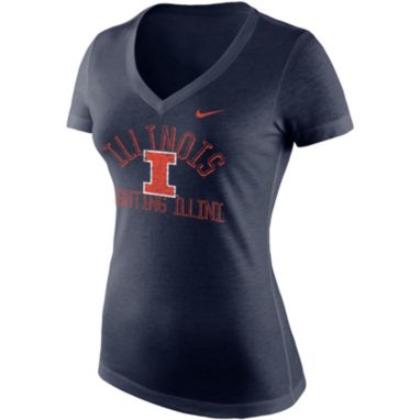 sorry, Nike Women's Illinois Fighting Illini Blue Tri-Blend V-Neck T-Shirt is currently out of stock