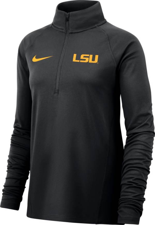 Nike Women's LSU Tigers Black Half-Zip Shirt