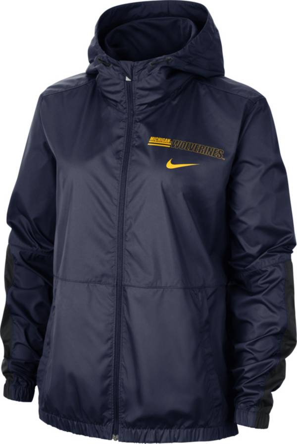 Nike Women's Michigan Wolverines Blue Full-Zip Repel Parka