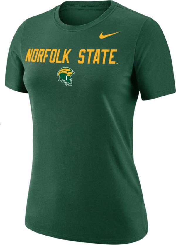 Nike Women's Norfolk State Spartans Green Dri-FIT Cotton Performance T-Shirt