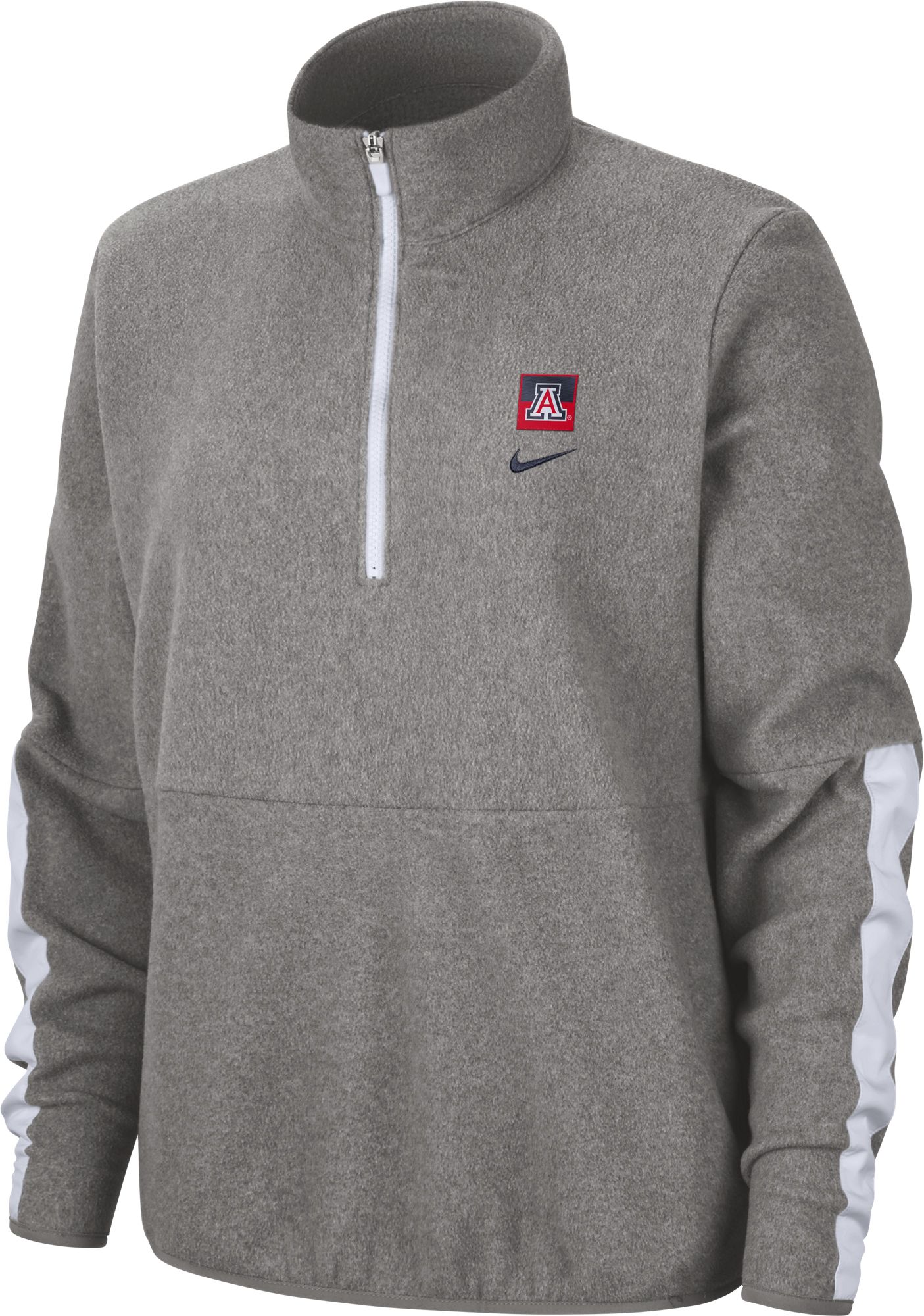 grey half zip fleece