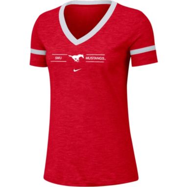 sorry, Nike Women's Southern Methodist Mustangs Red V-Neck T-Shirt is currently out of stock
