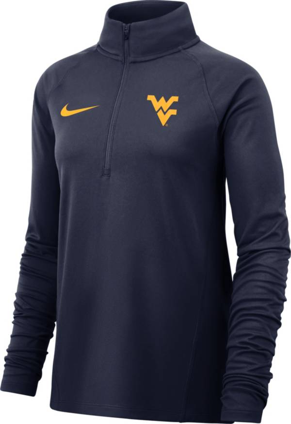 Nike Women's West Virginia Mountaineers Blue Half-Zip Pullover Shirt