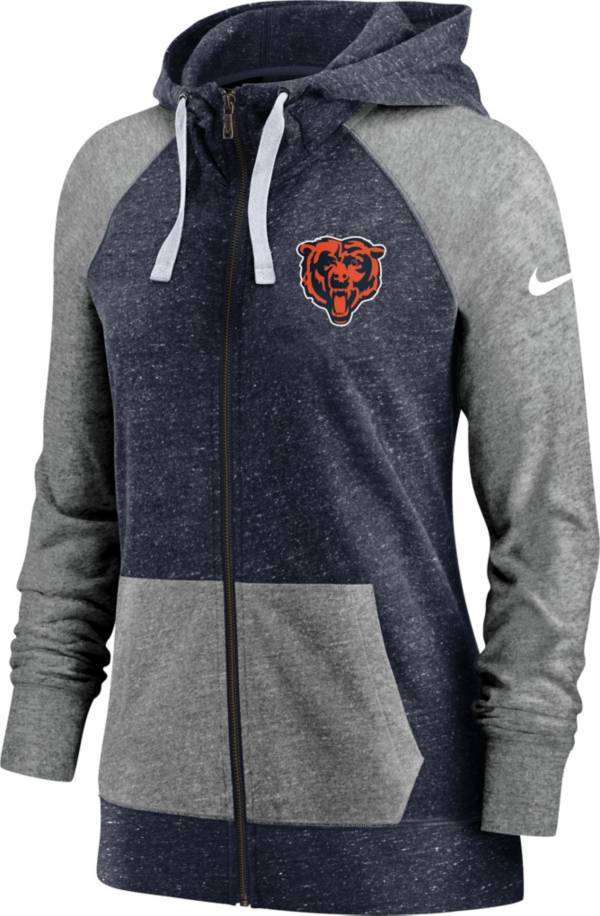 Nike Women's Chicago Bears Navy Gym Vintage Full-Zip Hoodie