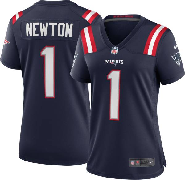 Nike Women's New England Patriots Cam Newton #1 Navy Game Jersey