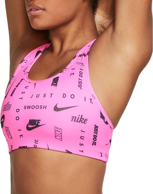 Nike Women's Swoosh Logo Printed Sports Bra