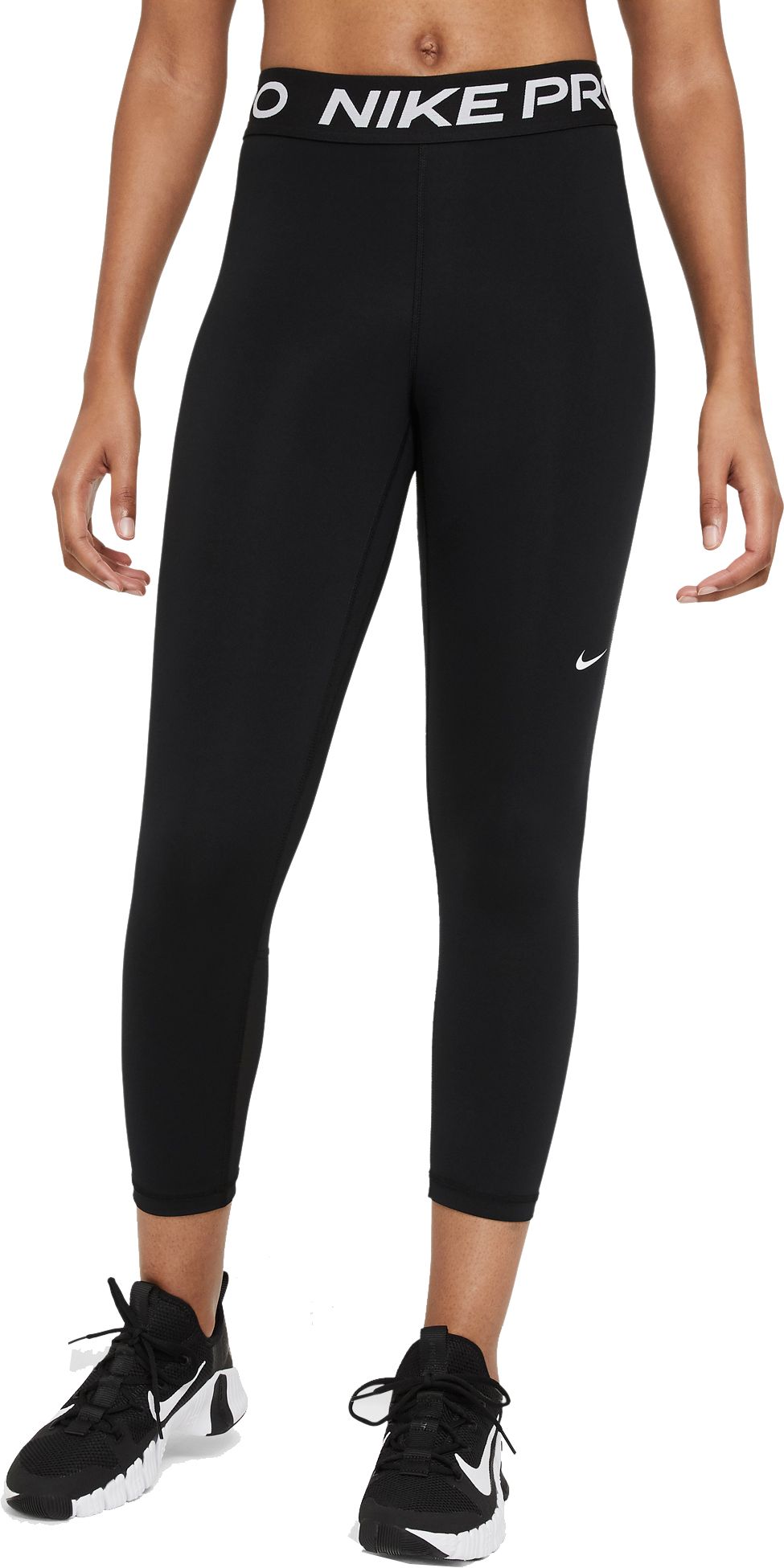 Nike Pro Women's 365 Mid-Rise Cropped Mesh Panel Leggings product image
