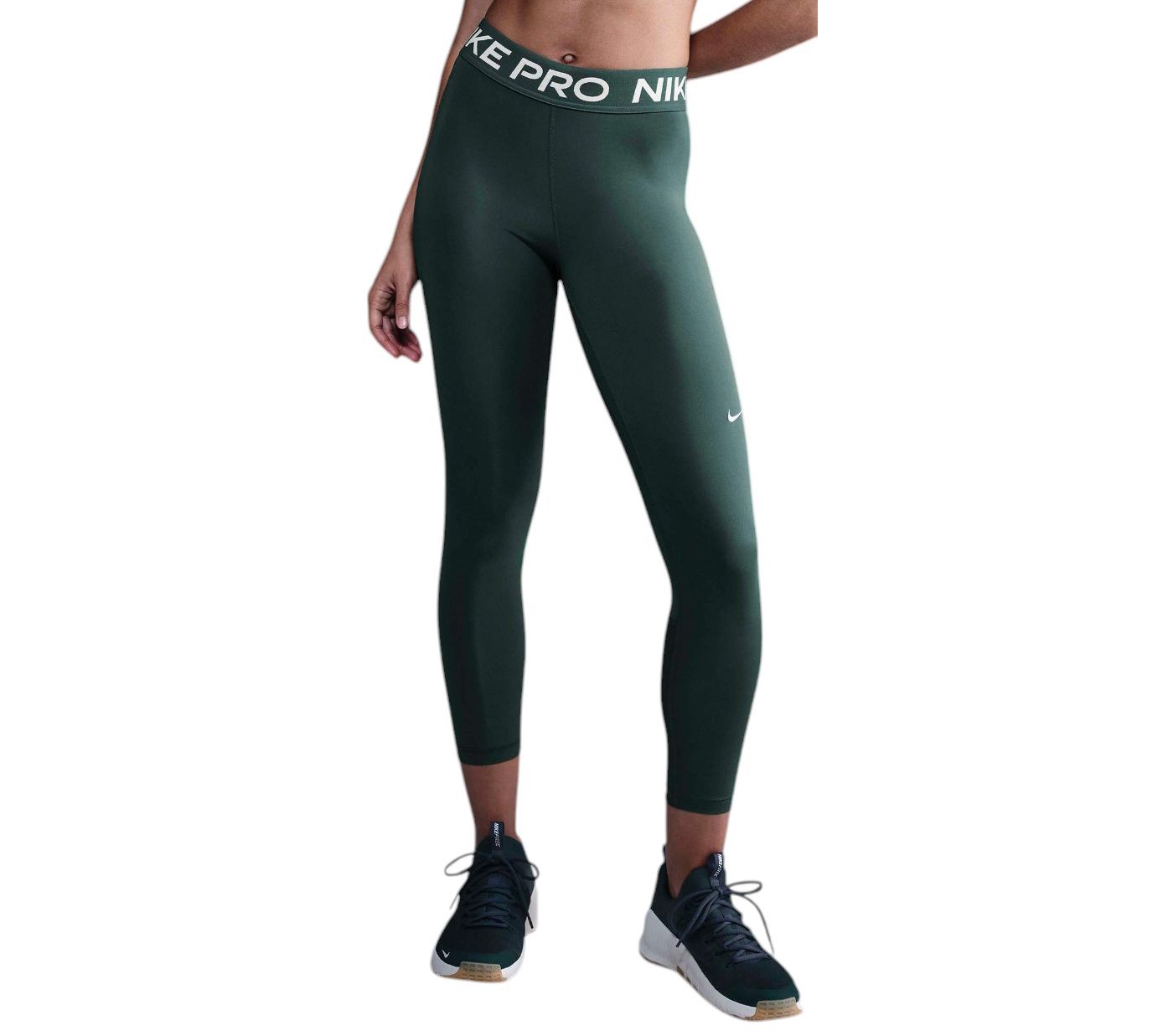 Nike Pro Women s 365 Mid Rise Cropped Mesh Panel Leggings Dick s Sporting Goods